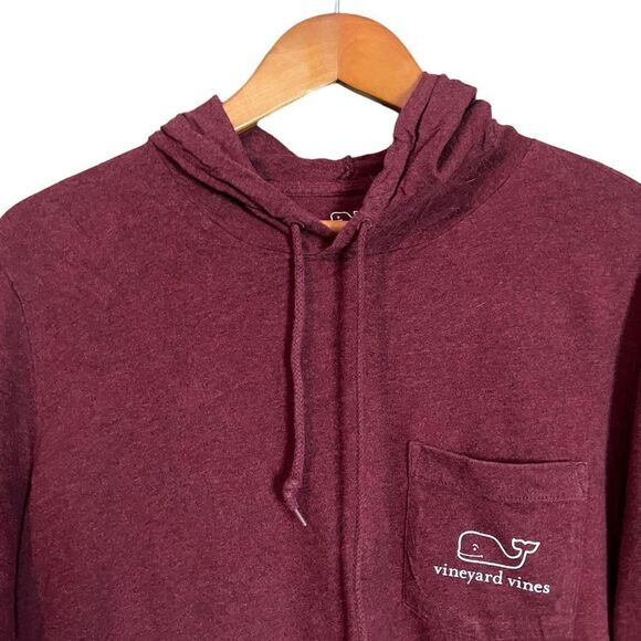 Vineyard vines maroon long sleeve hooded shirt - Picture 2 of 9